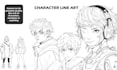 lineart illustrations in high quality lineart