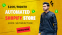 build an automated dropshipping shopify store or shopify website