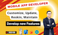 customize, reskin, update, develop new features ios app using swift objective c