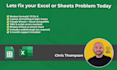 fix your excel or google sheets problem fast and professionally