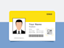 design id card company and event for employee or student with pvc