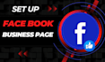 create, setup and optimize your facebook business page