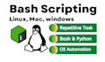 write bash, shell and automation scripts in linux, unix and windows