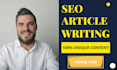 write SEO blog articles for your business that concerts