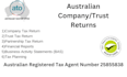 do australian tax returns for companies, trusts and partnerships