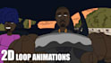 animate a 2d 30 second loop