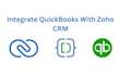 integrate your zoho CRM with quickbooks using deluge, API and widgets