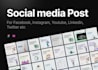 do your social media posts design in figma and post template