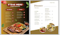 professionally design digital and creative resturant menu