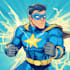 make a superhero cartoon character for you