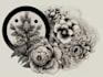 draw dotwork illustration for tattoo design