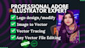 do adobe illustrator work, redraw, png to vector, logo