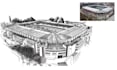 do detail building sketch line art drawing