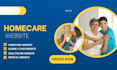 design home care website, healthcare website, elderly care, staffing website