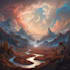 draw fantasy background and landscape
