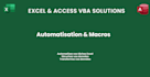 automate your excel and access tasks with custom vba macros