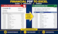 fix, clean, and convert financial pdfs into an organized excel or CSV file