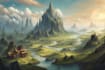 draw fantasy concept landscape illustrations
