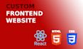 make custom website with html, css, javascript, react