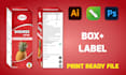 design modern product packaging of box and label