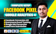 setup facebook pixel conversion API, fix meta pixel, google analytics 4 via GTM