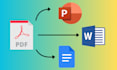 convert pdf to word, google docs, powerpoint