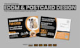 design a print ready or eddm postcard for marketing or event