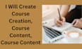 create course creation, course content, course content