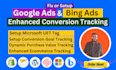 fix or setup microsoft bing ads uet tag and google ads conversion goal tracking