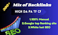 build manual high quality mix SEO backlinks
