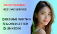 provide professional ats resume writing service, cv and cover letter