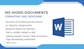create, format, design, edit, ms word document, ms word expert