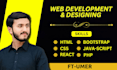 develop PHP web applications using HTML CSS jquery bootstrap and mysql