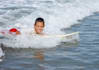have my son surf a wave while saying your message