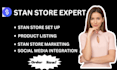 setup stan store digital products, esty digital products