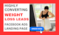 generate exclusive weight loss leads via facebook ads fitness landing page