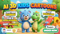 create ai cartoon story videos for youtube automation