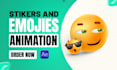 create gif animation, stickers and emojis animation, twish emotes