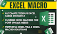 develop custom excel macro and vba code for you