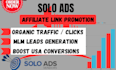 do solo ads campaign affiliate link promotion mlm leds generation boost sign up