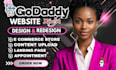 godaddy website redesign godaddy website design, develop godaddy website