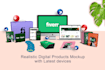 create realistic iphone, ipad, imac, book, cd mockups