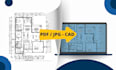 convert image drawing, sketch, pdf to cad