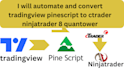 automate and convert tradingview pinescript to ctrader ninjatrader 8 quantower