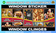 make creative and trendy shopfront, window graphics design, store front design