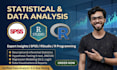 do statistical data analysis in spss, rstudio, stata, python and excel