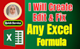 create and fix any excel formula