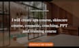 create spa course, skincare course, cosmetic, coaching, PPT and training course