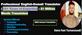 translate english to somali professionally