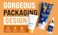 do product packaging design, label design, pouch design, packaging box design